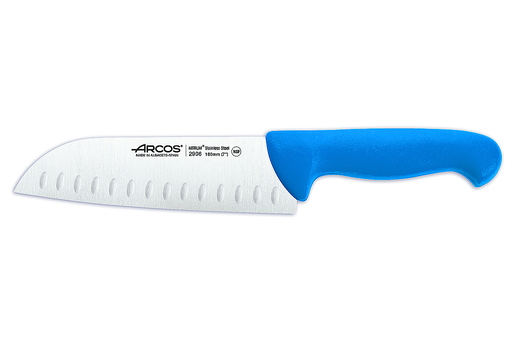 couteau santoku alvéolé 180 mm