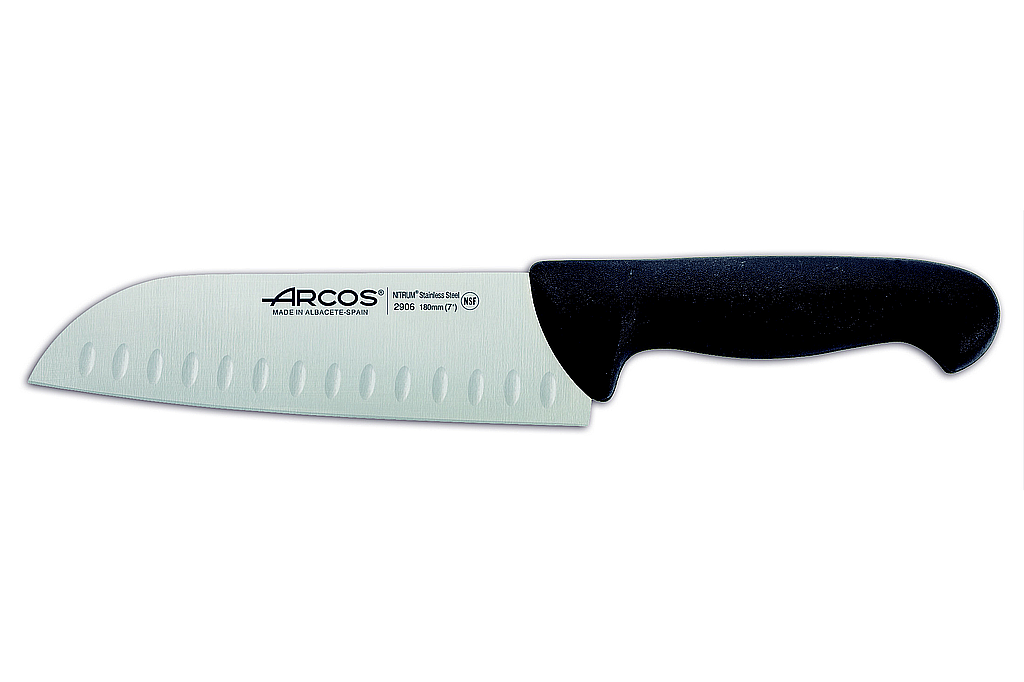 couteau santoku alvéolé 180 mm