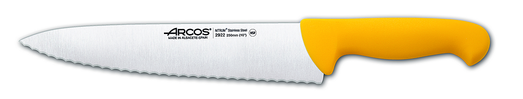 couteau cuisine lame crantée 250 mm