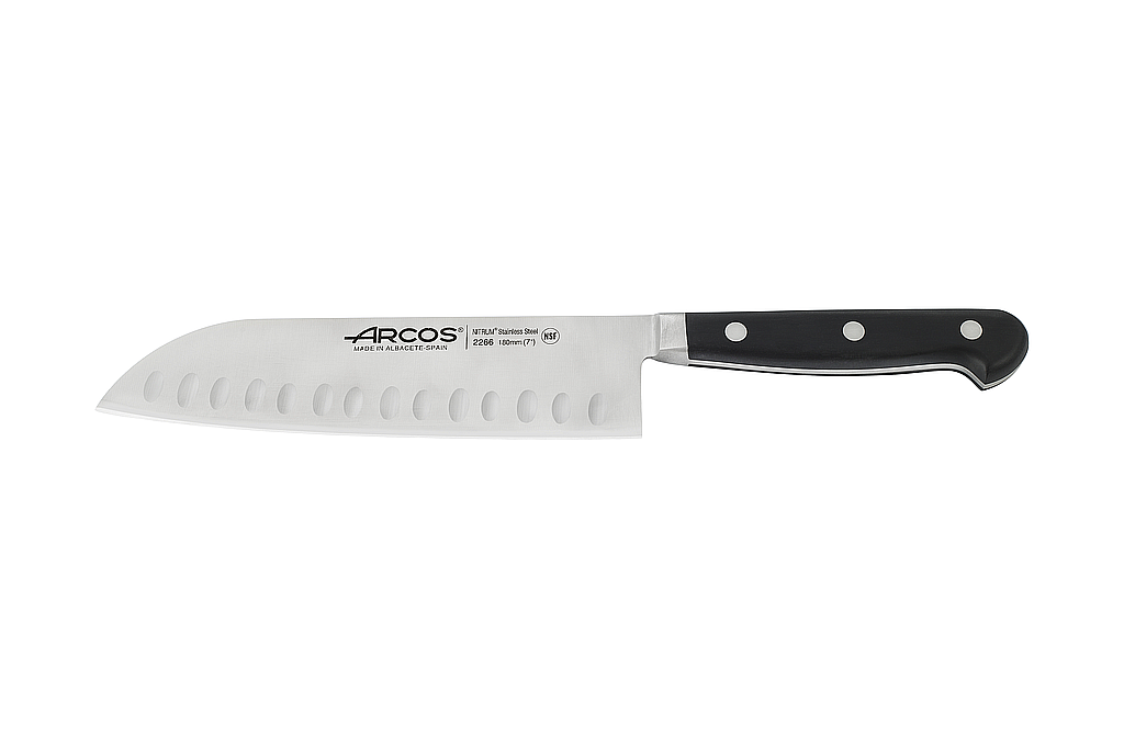 couteau santoku alvéolé 180 mm